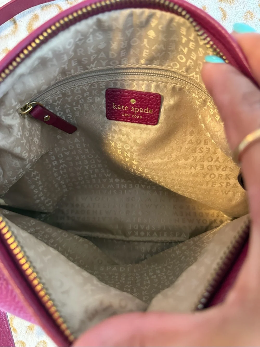 Kate Spade Hot Pink Pebbled Leather Crossbody Bag Women’s